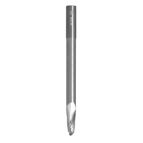 ITA TOOLS frez spiralny kulisty R8 do aluminium i tworzyw sztucznych pozytyw Z2 D16 I40 L200 S16 wykańczający