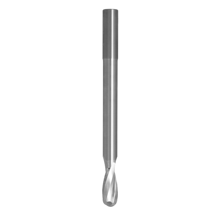 ITA TOOLS frez spiralny kulisty R8 do aluminium i tworzyw sztucznych pozytyw Z2 D16 I40 L200 S16 wykańczający