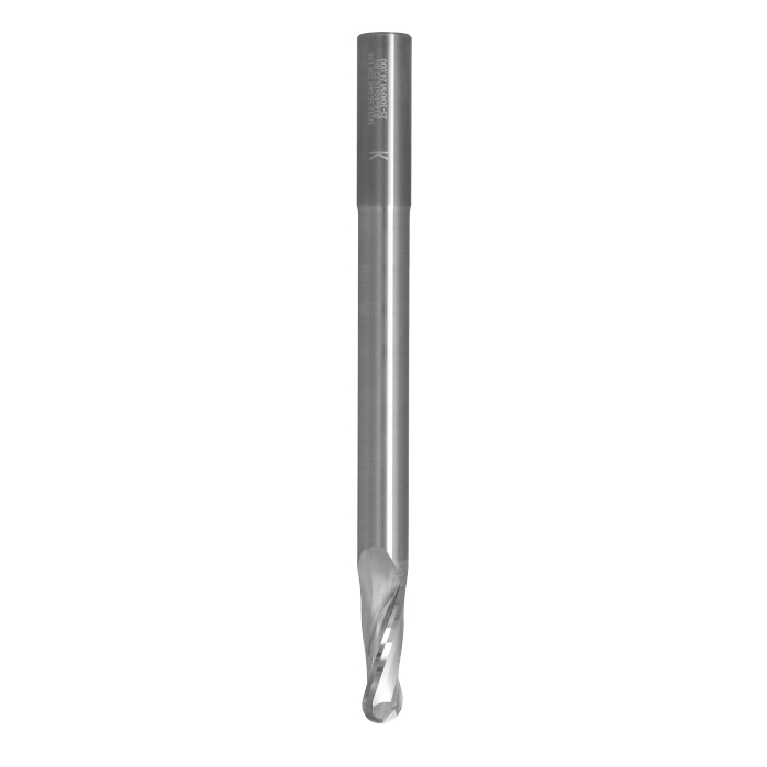 ITA TOOLS frez spiralny kulisty R8 do aluminium i tworzyw sztucznych pozytyw Z2 D16 I40 L200 S16 wykańczający