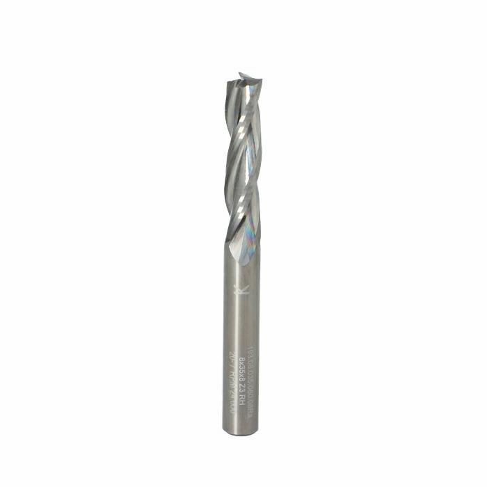 ITA TOOLS frez spiralny do aluminium i tworzyw sztucznych pozytyw Z3 D8 I35 L80 S8 wykańczający