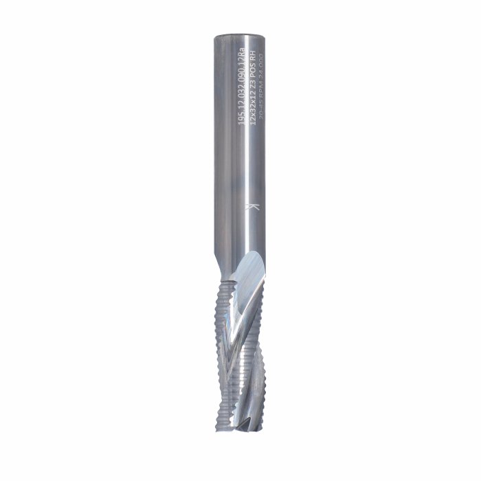 ITA TOOLS frez spiralny do aluminium i tworzyw sztucznych pozytyw Z3 D12 I32 L90 S12 zgrubny
