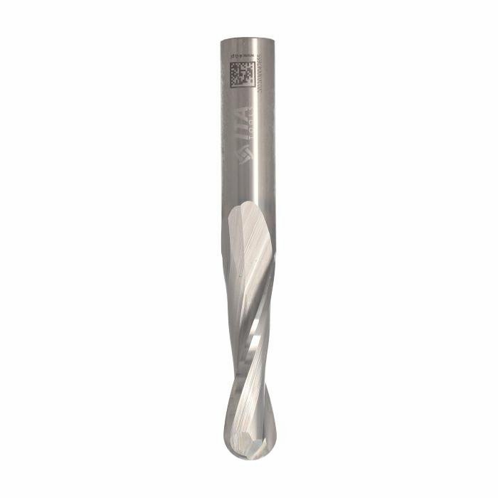 ITA TOOLS frez spiralny kulisty R6 do aluminium i tworzyw sztucznych pozytyw Z2 D12 I42 L90 S12 wykańczający