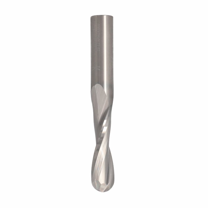 ITA TOOLS frez spiralny kulisty R6 do aluminium i tworzyw sztucznych pozytyw Z2 D12 I42 L90 S12 wykańczający