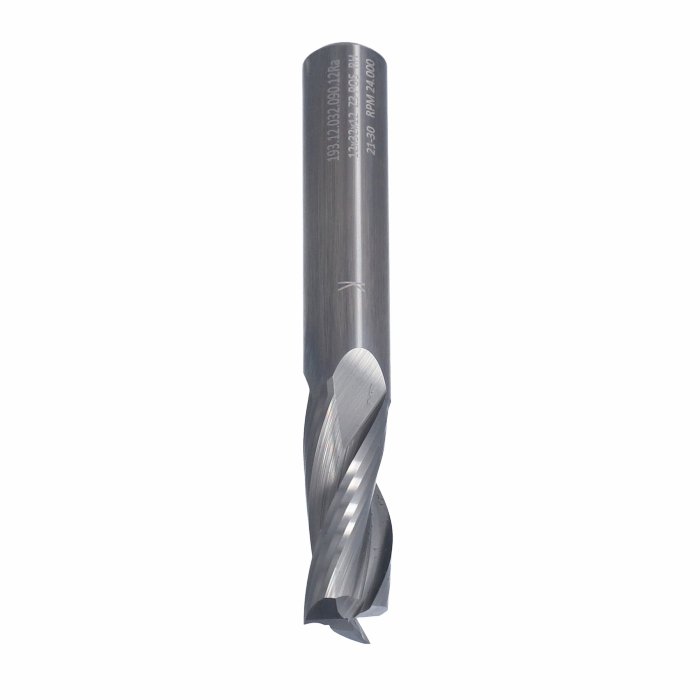 ITA TOOLS frez spiralny do aluminium i tworzyw sztucznych pozytyw Z3 D12 I32 L90 S12 wykańczający