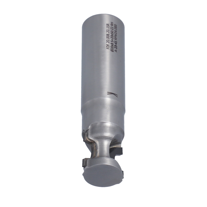 ITA TOOLS frez diamentowy PCD zaokrąglający do HPL R1,6 Z2 D20 I8 L85 S20 wykańczający