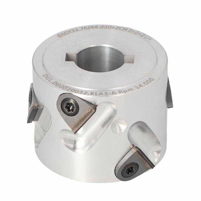 ITA TOOLS DGL.Głowica D60 I32,76/44 d20+2CHZ2+2 (6) a30° H3 LH kołnierz obustronny 0,7mm góra + 2,5 mm dół