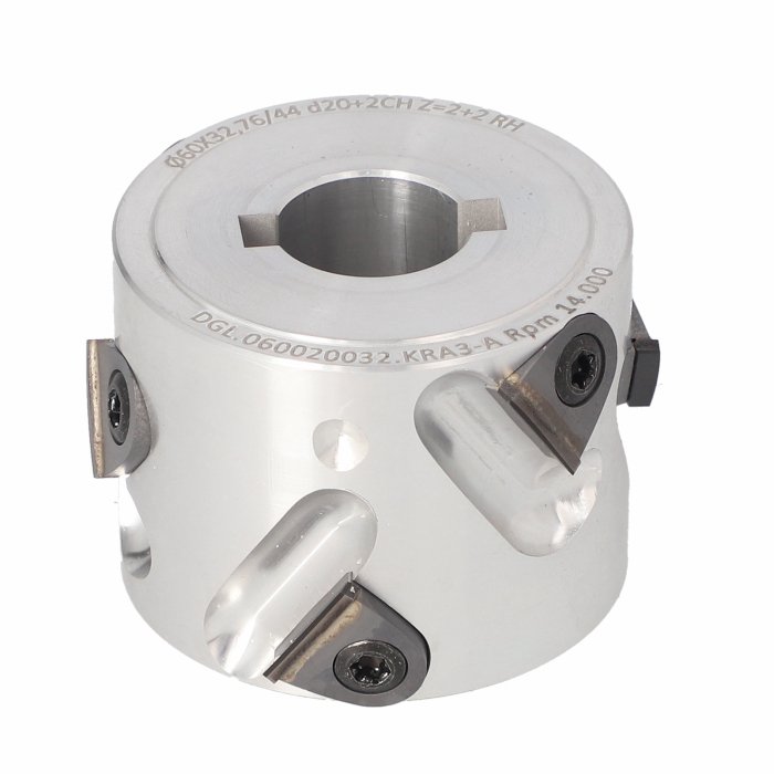 ITA TOOLS DGL.Głowica D60 I32,76/44 d20+2CHZ2+2 (6) a30° H3 RH kołnierz obustronny 0,7 mm góra + 2,5 mm dół