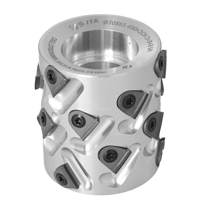 ITA TOOLS DGL.Głowica D70 I65 d30+2CH Z3+3 (18) a35° H3 LH podfr.obustronne Holz-Her / pod klucz