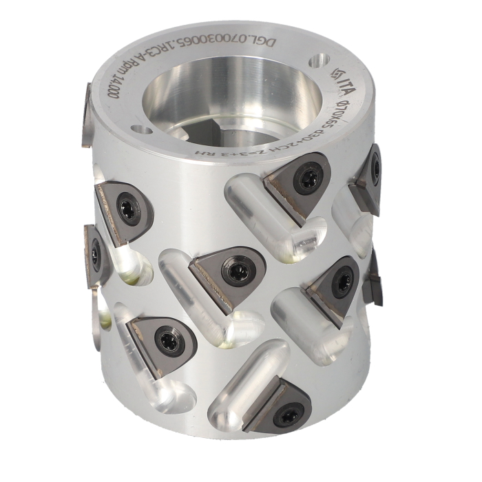 ITA TOOLS DGL.Głowica D70 I65 d30+2CH Z3+3 (18) a35° H3 RH podfr.obustronne Holz-Her / pod klucz