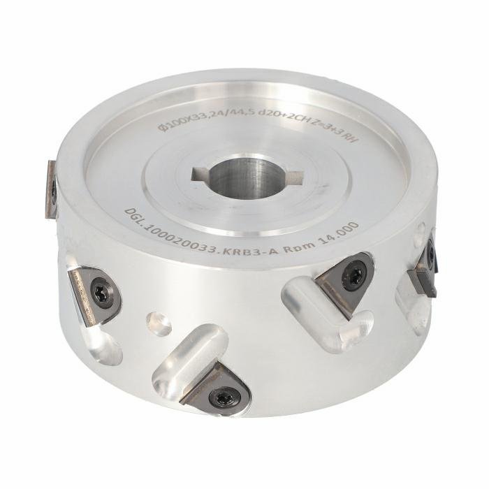 ITA TOOLS DGL.Głowica D100 I33,24/44,5 d20+2CHZ3+3 (9) a30° H3 LH podfr. górne 2,5 mm + kołnierz dolny 3,5 mm