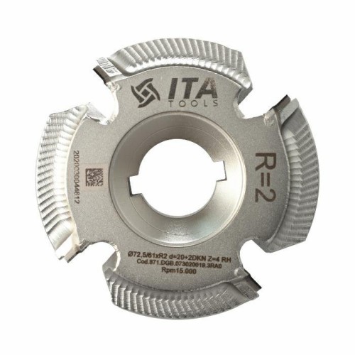 ITA TOOLS DGB.Głowica D72,5/61 I19 F20+2CH Z4 H3,0 R2 RH Holz-her FF701/1833