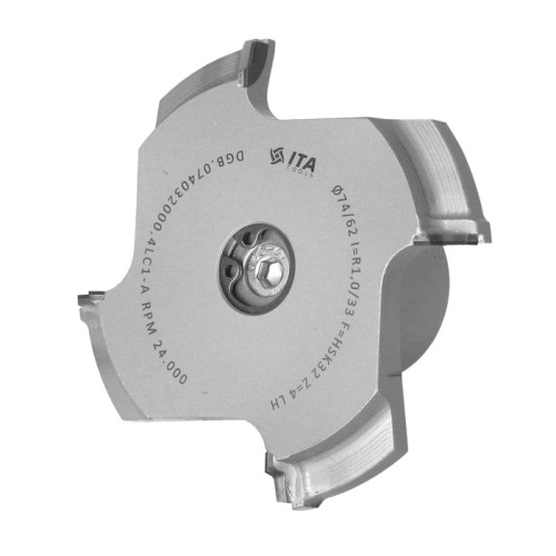 ITA TOOLS DGB.Frez PCD D74/62 IR1,0/33 FHSK32Z4 H3,0 LH / IS