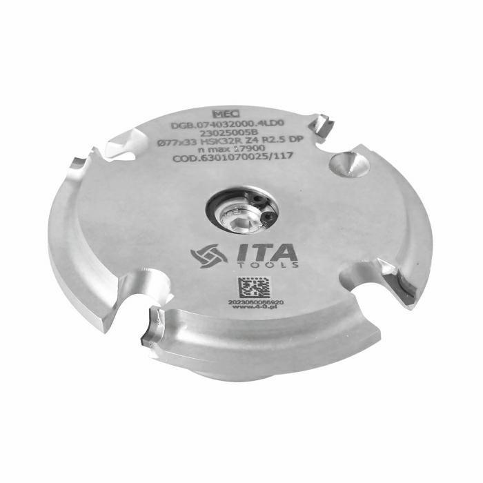 ITA TOOLS DGB.Frez PCD D77/70 IR2,5/33 FHSK32 Z4 H3,0 LH / IS