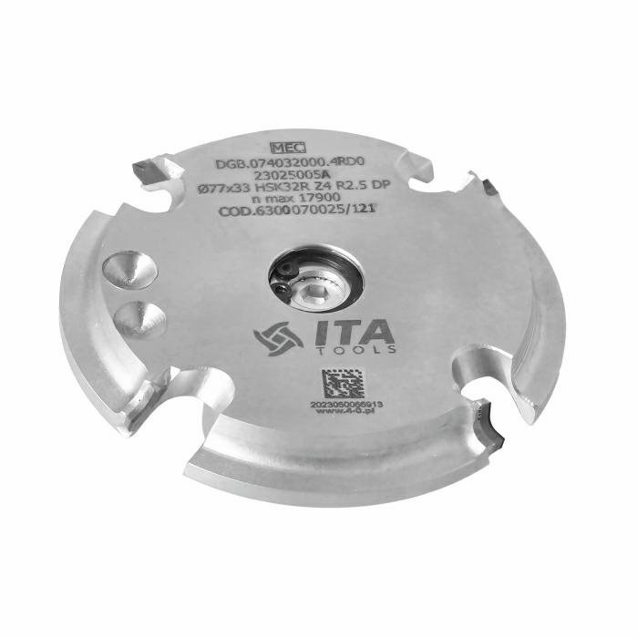 ITA TOOLS DGB.Frez PCD D77/70 IR2,5/33 FHSK32 Z4 H3,0 RH / IS