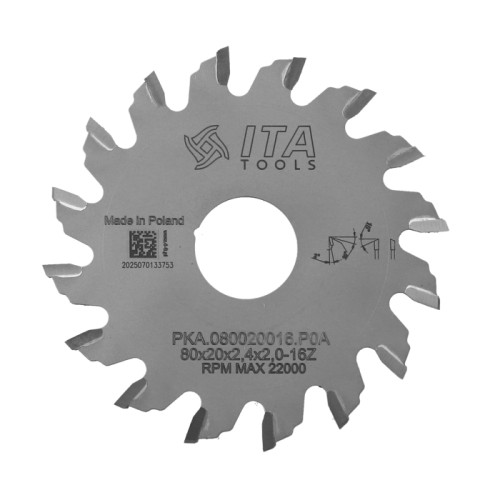 ITA TOOLS Piła tarczowa HM do okleiniarek 80x20 Z16 K2,4 NS (ATB)