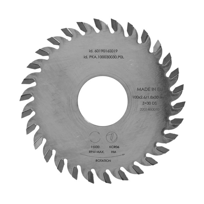 ITA TOOLS Piła tarczowa HM do okleiniarek 100x30 Z30 K2,6 LH