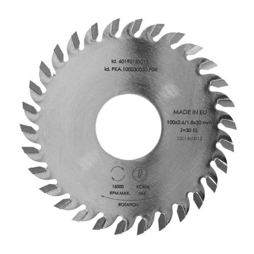 ITA TOOLS Piła tarczowa HM do okleiniarek 100x30 Z30 K2,6 RH