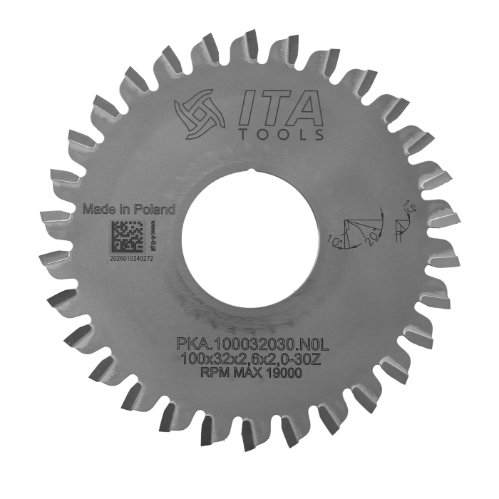 ITA TOOLS Piła tarczowa HM do okleiniarek 100x32 Z30 K2,6 LH