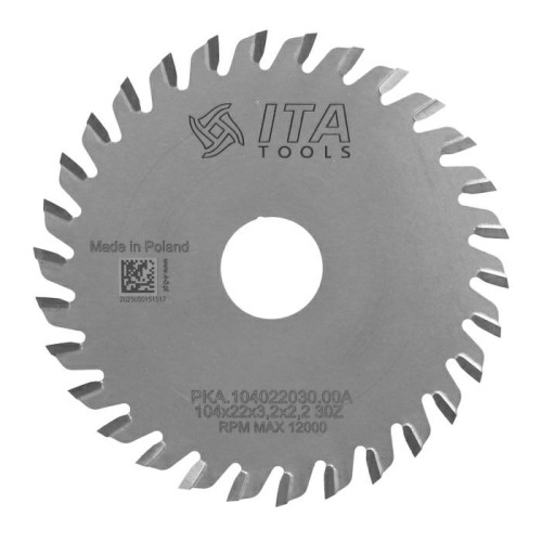 ITA TOOLS Piła tarczowa HM do okleiniarek 104x22 Z30 K3,2 NS (ATB)