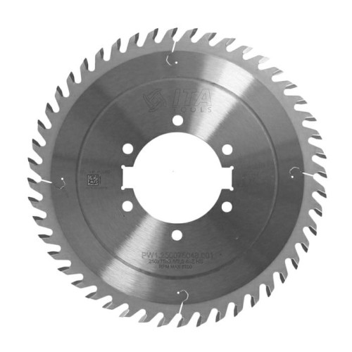 ITA TOOLS piła tarczowa HM do wielopił D250 F75 K3,6 P2,5 a20° NS (ATB) Z48
