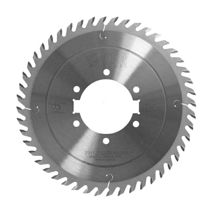 ITA TOOLS piła tarczowa HM do wielopił D250 F75 K3,6 P2,5 a20° NS (ATB) Z48