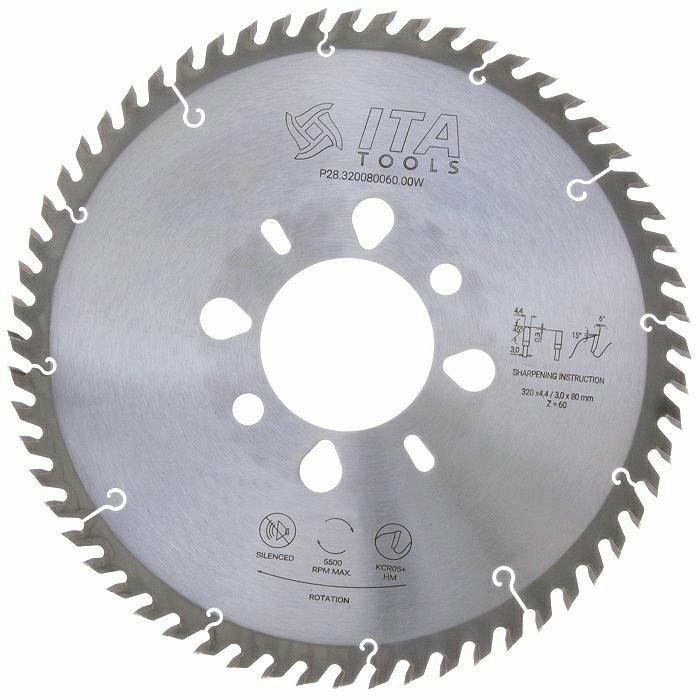 ITA TOOLS piła tarczowa HM do pilarki panelowej D320 F80 K4,4 P3,2 TP (TCG) Z60
