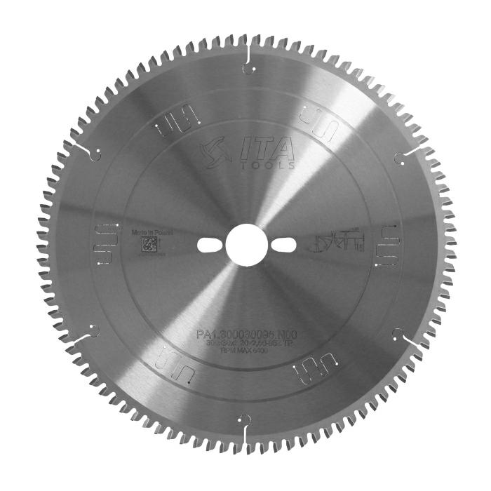ITA TOOLS piła tarczowa HM do aluminium/PCV D300 F30 K3,2 P2,6 a-5° TP (TCG) Z96