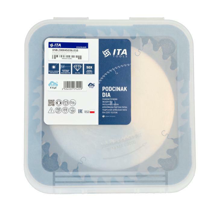 ITA TOOLS podcinak diamentowy składany do pilarek formatowych D120 F50 K2,8-3,6 P2,2 PR (FTG) Z12+12