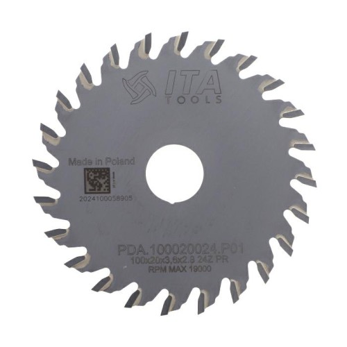 ITA TOOLS piła tarczowa HM do agregatów CNC D100 F20 K3,6 P2,8 PR (FTG) Z24