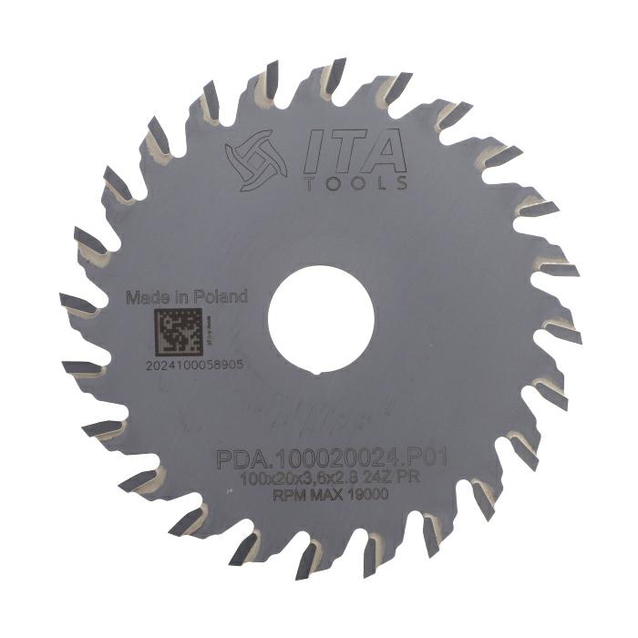 ITA TOOLS piła tarczowa HM do agregatów CNC D100 F20 K3,6 P2,8 PR (FTG) Z24