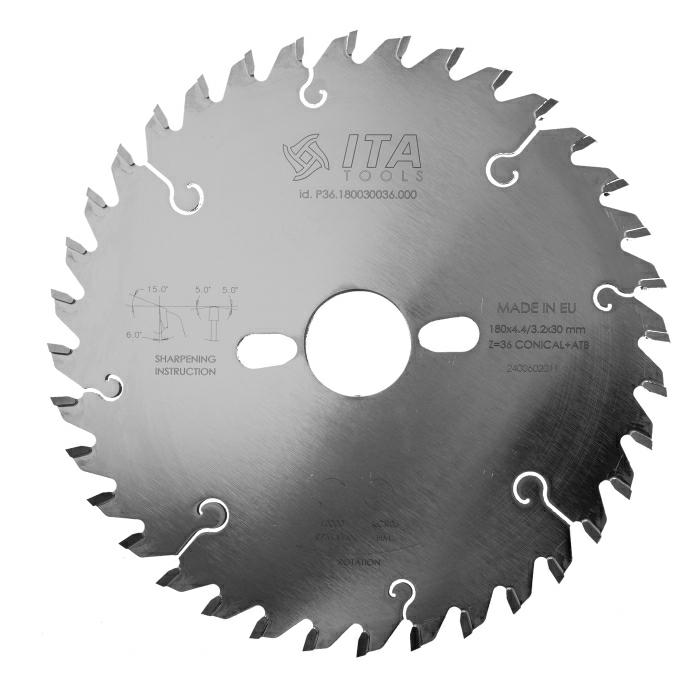 ITA TOOLS podcinak stożkowy HM D180 F30 K4,4-5,6 P3,2 TNS (CON+ATB) Z36