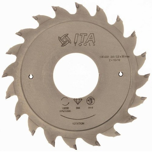ITA TOOLS podcinak diamentowy składany do pilarek formatowych D100 F30 K2,8-3,6 P2,2 PR (FTG) Z10+10