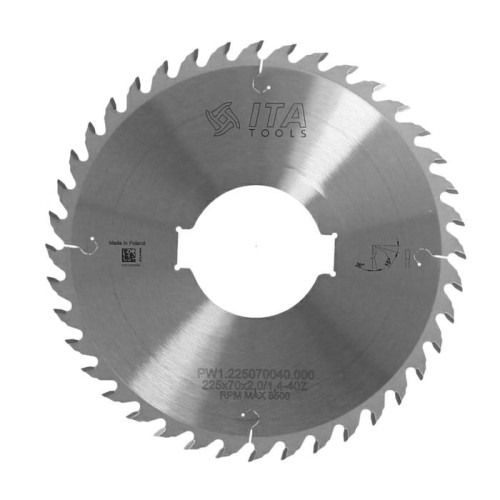 ITA TOOLS piła tarczowa HM do wielopił D225 F70 K2 P1,4 a20° NS (ATB) Z40