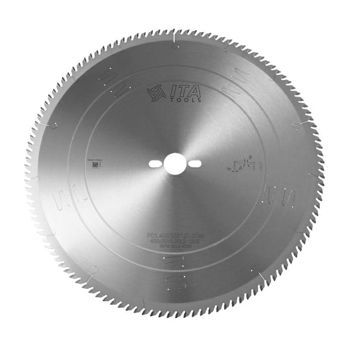 ITA TOOLS piła HM do poprzecznego cięcia drewna D400 F30 K3 P2,2 a15° NS (ATB) Z120