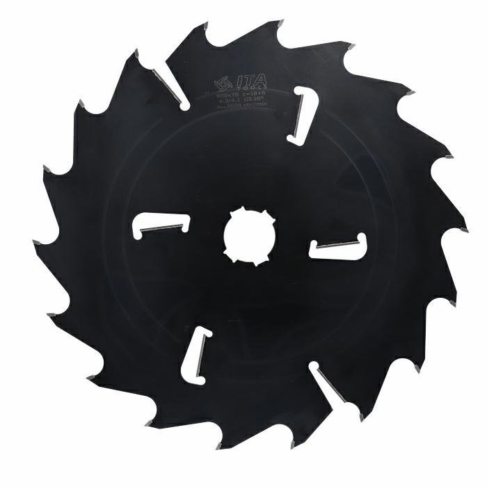 ITA TOOLS piła tarczowa HM do wielopiły D600 F70 K6,3 P4,1 a20° NS (ATB) Z18