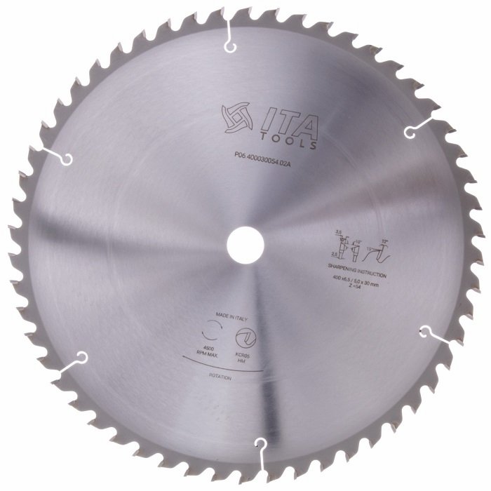 ITA TOOLS piła tarczowa HM do wycinania wad drewna D400 F30 K6,5 P5 a10° NS (ATB) Z54