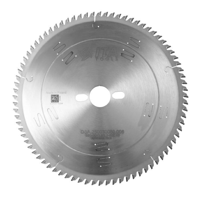 ITA TOOLS piła diamentowa PCD do pilarki formatowej D250 F30 K3,2 P2,2 TP (TCG) Z80