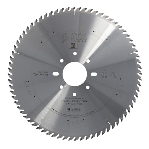 ITA TOOLS piła HM chromowana do pilarki panelowej D360 F65 K4,4 P3,2 TP (TCG) Z72