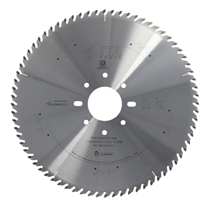 ITA TOOLS piła HM chromowana do pilarki panelowej D360 F65 K4,4 P3,2 TP (TCG) Z72
