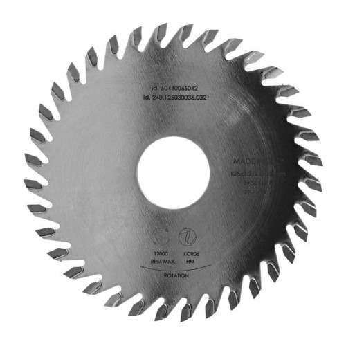ITA TOOLS piła tarczowa HM do rowkowania D125 F30 K3,2 P2,5 a5° PR (FTG) Z36