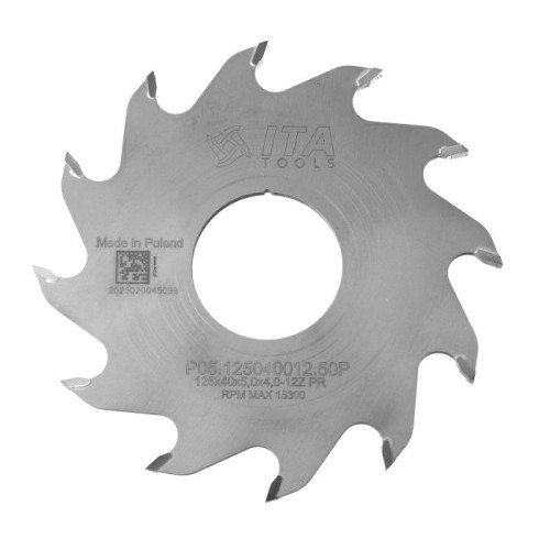 ITA TOOLS piła tarczowa HM do rowkowania D125 F40 K5 P4 a5° PR (FTG) Z12