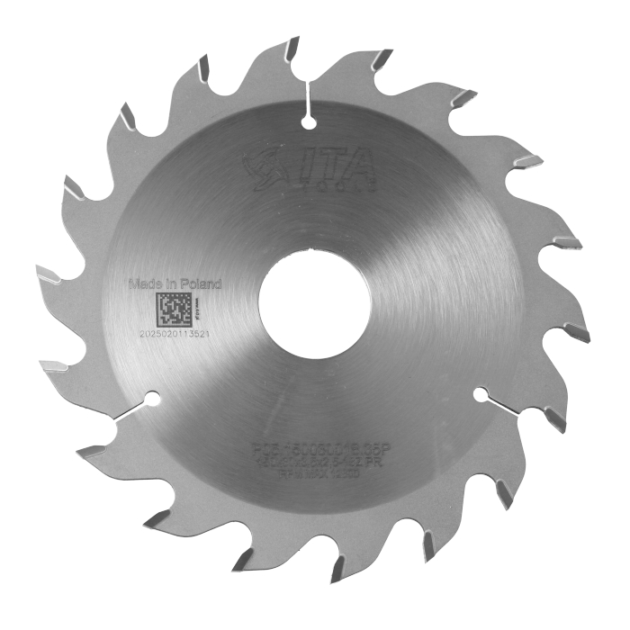 ITA TOOLS piła tarczowa HM do rowkowania D150 F30 K3,5 P2,5 a5° PR (FTG) Z18