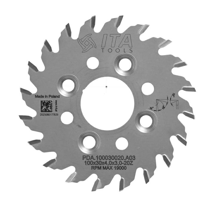ITA TOOLS piła tarczowa HM do agregatów CNC D100 F30 K4 P3 NS (ATB) Z20