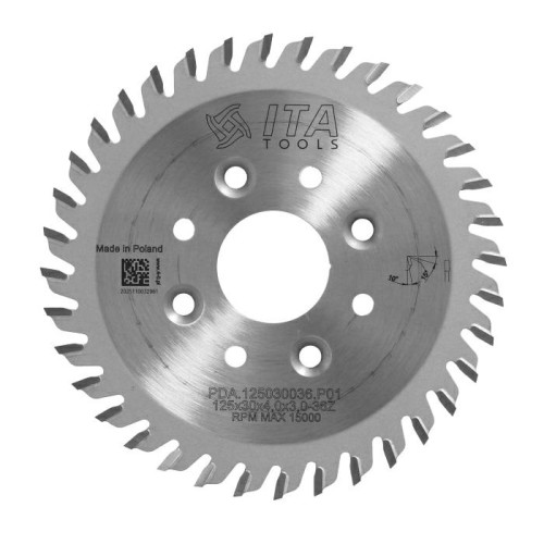 ITA TOOLS piła tarczowa HM do agregatów CNC D125 F30 K4 P3 a10° NS (ATB) Z36