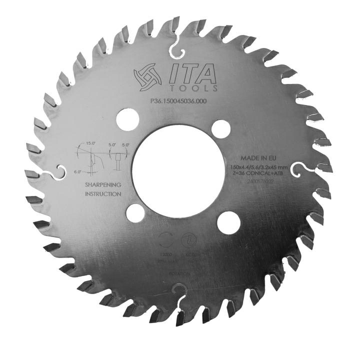 ITA TOOLS podcinak stożkowy HM D150 F45 K4,4-5,6 P3,2 TNS (CON+ATB) Z36