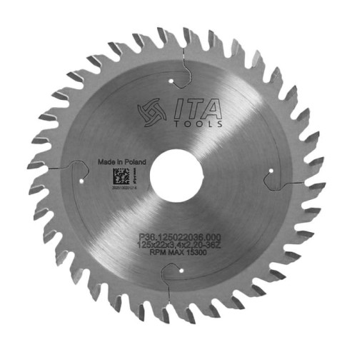 ITA TOOLS podcinak stożkowy HM D125 F22 K3,4-3,4 P2,2 a6° NS (ATB) Z36