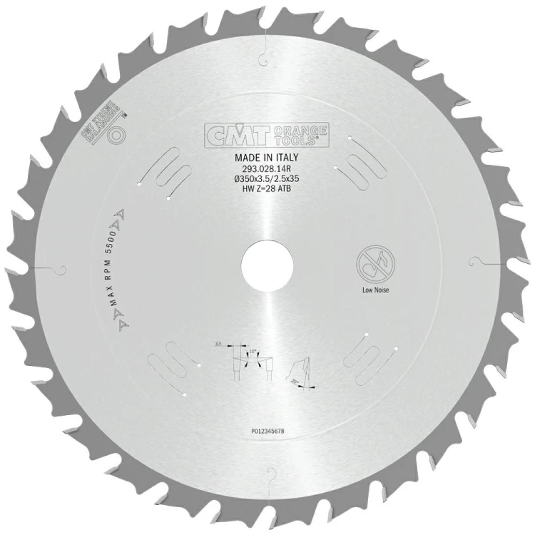 CMT Piła do wzdłużnego cięcia drewna D350 d35 K3,5 c2,5 Z28 293.028.14R
