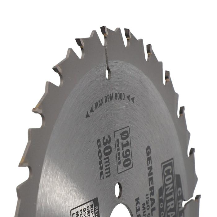 CMT Piła do uniwersalnego cięcia drewna K CONTRACTOR® D190 d30 K2,2 c1,4 Z24 K19024M