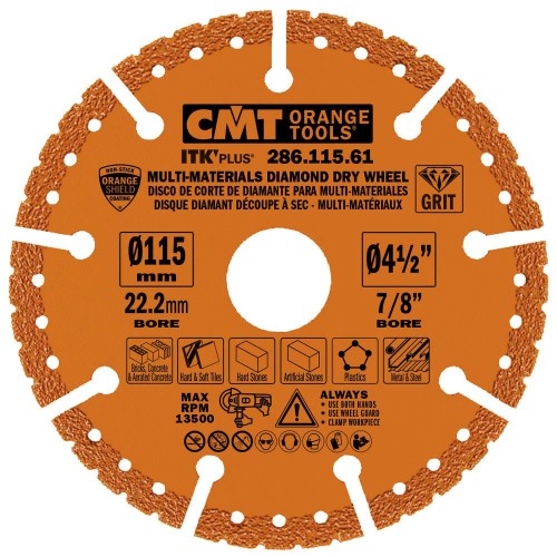CMT Tarcza z nasypem diamentowym do szlifierki kątowej D115 d22,23 Z0 286.115.61