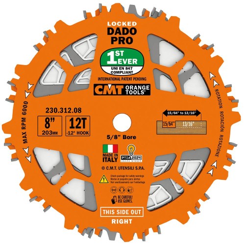 CMT Zestaw Dado D203 d15,88 K20 c3,38 Z12 230.312.08